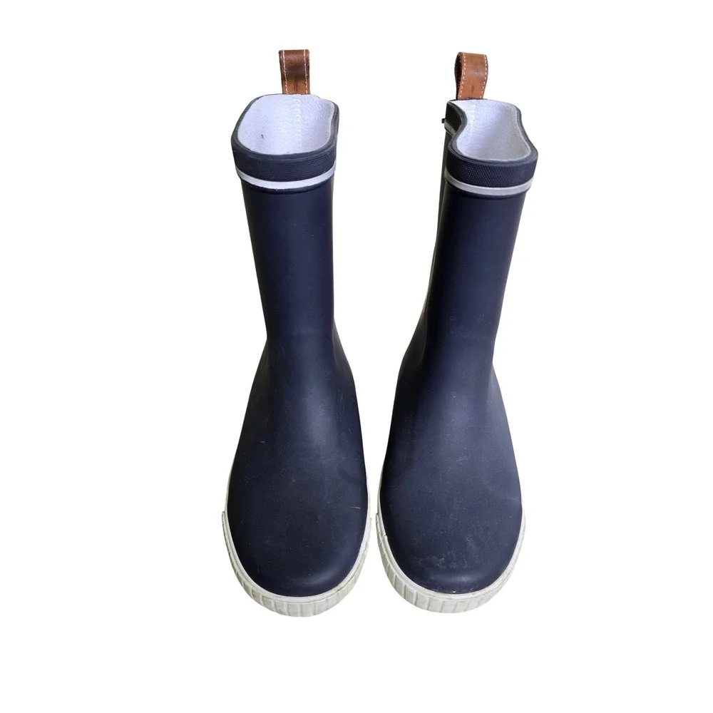 Tretorn Navy Blue Rubber Rain Waterproof Boots Size 36 US Youth 4 Warm Lined
